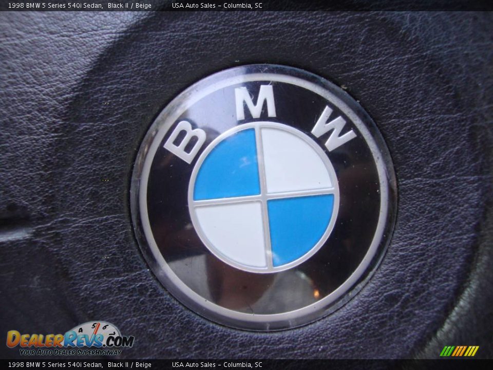 1998 BMW 5 Series 540i Sedan Black II / Beige Photo #15