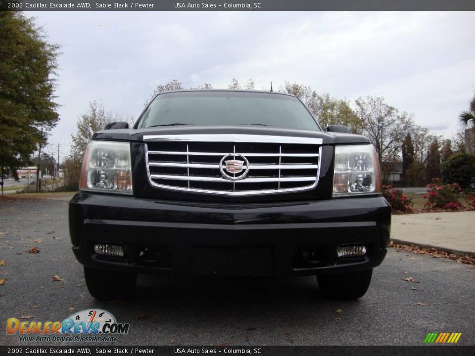 2002 Cadillac Escalade AWD Sable Black / Pewter Photo #3