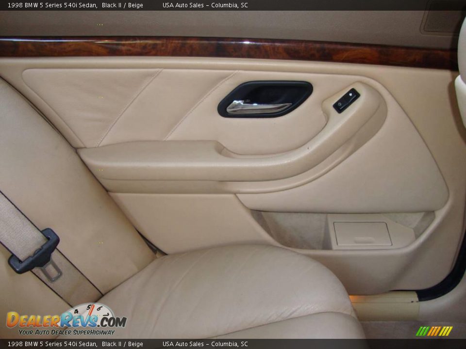 1998 BMW 5 Series 540i Sedan Black II / Beige Photo #27