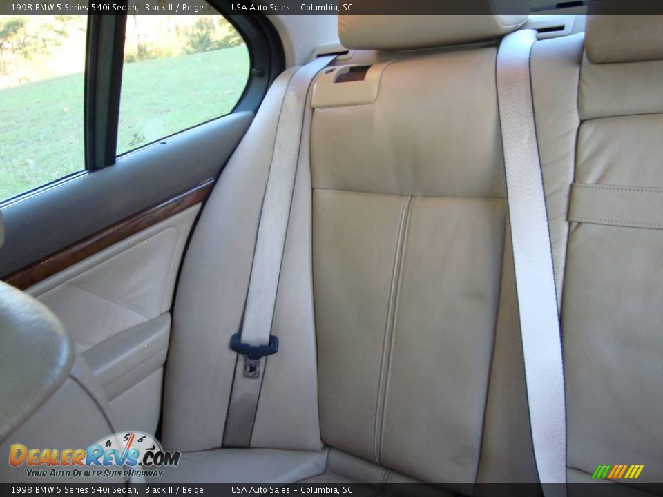 1998 BMW 5 Series 540i Sedan Black II / Beige Photo #28