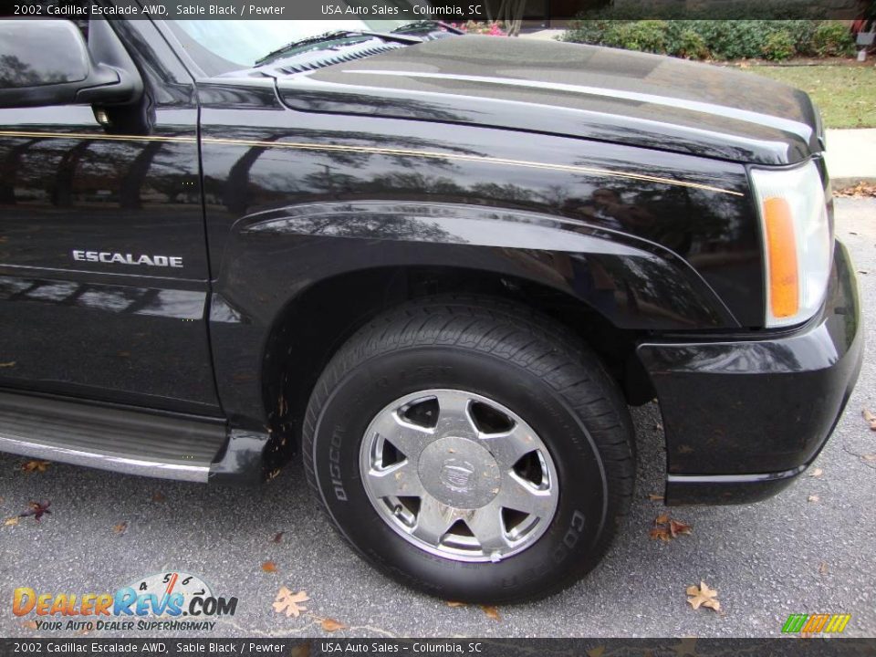 2002 Cadillac Escalade AWD Sable Black / Pewter Photo #15