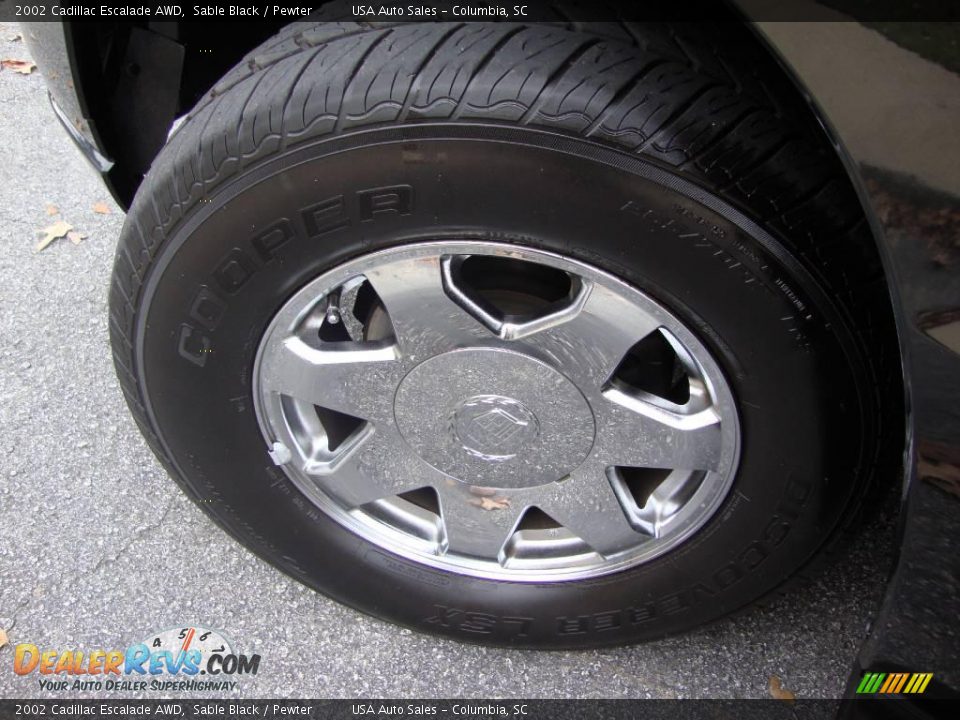 2002 Cadillac Escalade AWD Sable Black / Pewter Photo #19