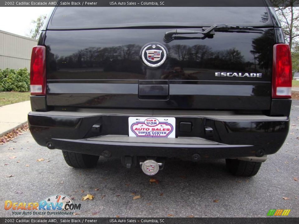 2002 Cadillac Escalade AWD Sable Black / Pewter Photo #22