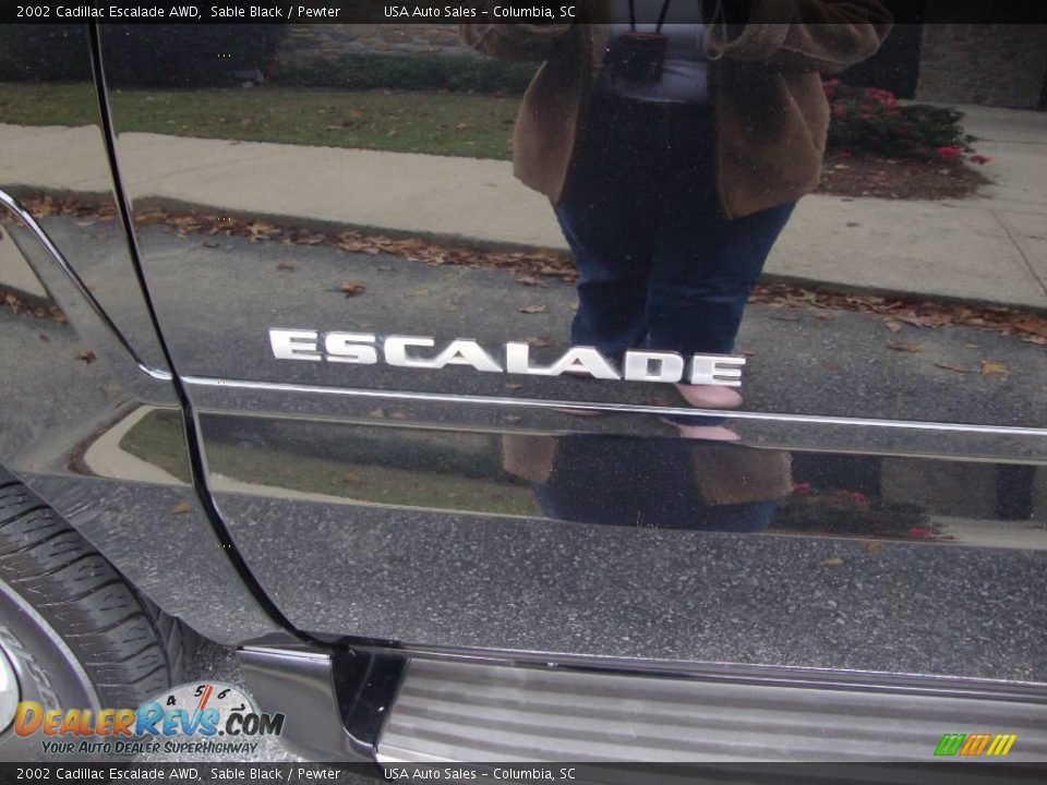 2002 Cadillac Escalade AWD Sable Black / Pewter Photo #26