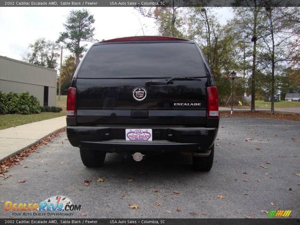2002 Cadillac Escalade AWD Sable Black / Pewter Photo #27