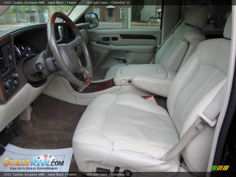 2002 Cadillac Escalade AWD Sable Black / Pewter Photo #31