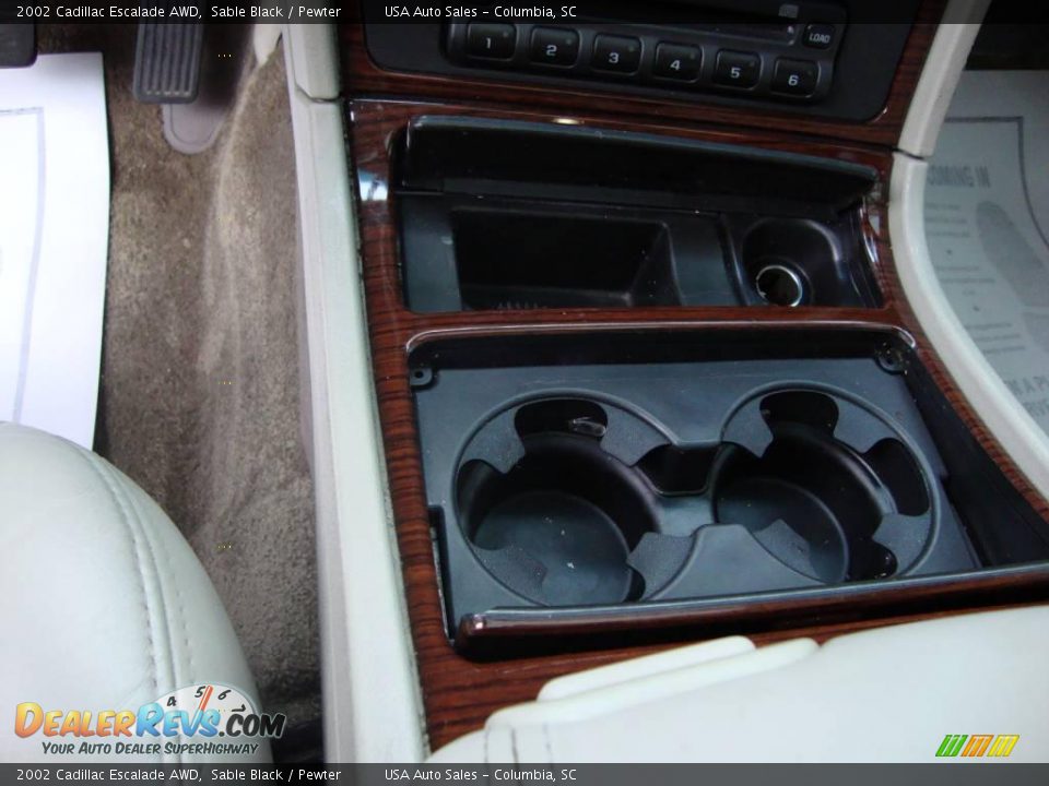 2002 Cadillac Escalade AWD Sable Black / Pewter Photo #36