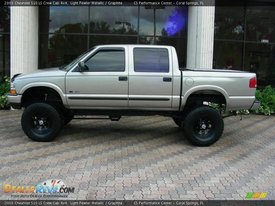 2003 Chevrolet S10 LS Crew Cab 4x4 Light Pewter Metallic / Graphite Photo #5