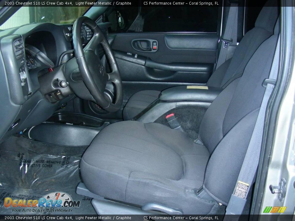 2003 Chevrolet S10 LS Crew Cab 4x4 Light Pewter Metallic / Graphite Photo #11