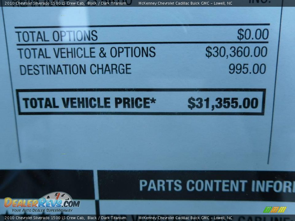 2010 Chevrolet Silverado 1500 LS Crew Cab Black / Dark Titanium Photo #6