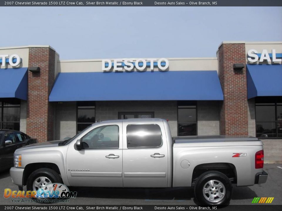 2007 Chevrolet Silverado 1500 LTZ Crew Cab Silver Birch Metallic / Ebony Black Photo #1