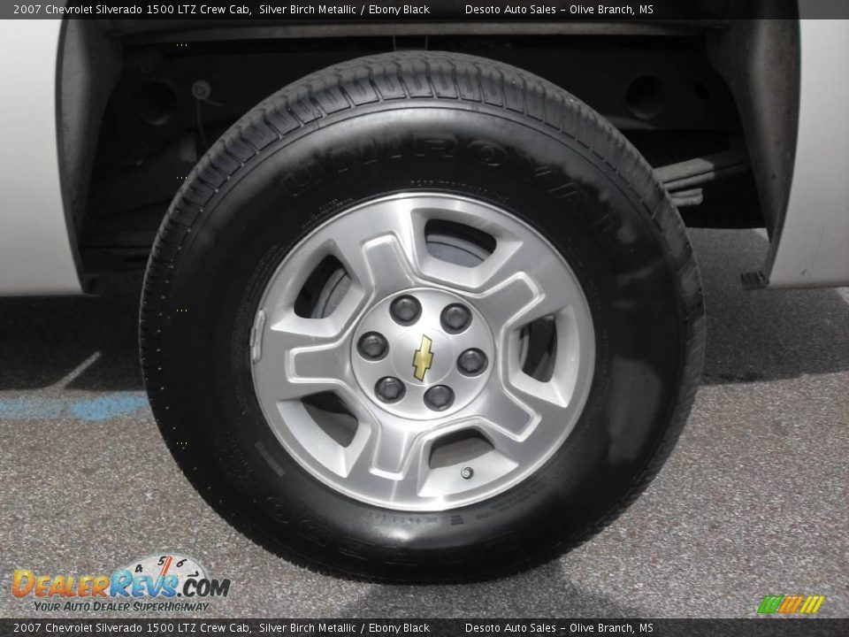 2007 Chevrolet Silverado 1500 LTZ Crew Cab Silver Birch Metallic / Ebony Black Photo #21