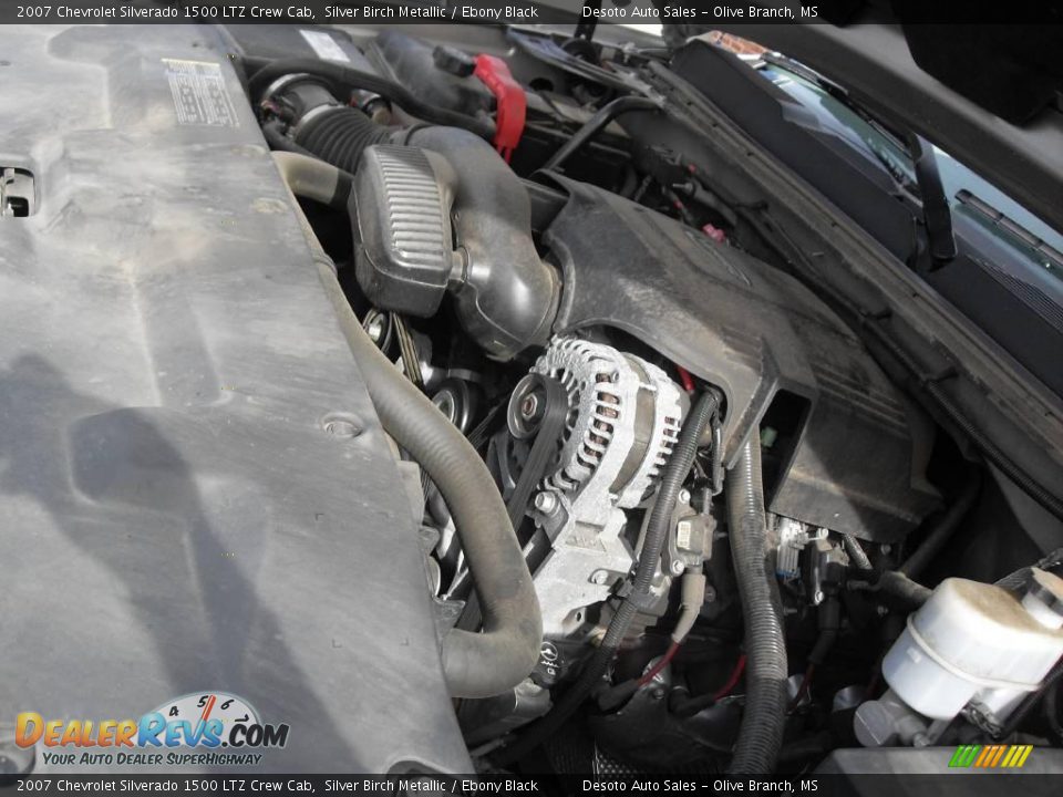 2007 Chevrolet Silverado 1500 LTZ Crew Cab Silver Birch Metallic / Ebony Black Photo #25