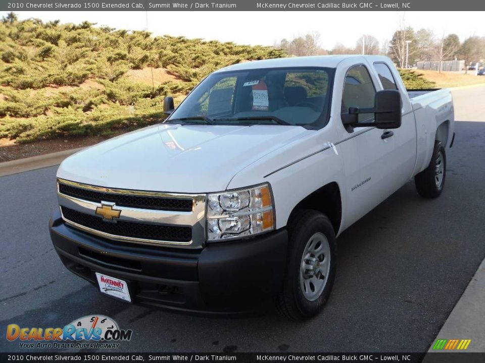2010 Chevrolet Silverado 1500 Extended Cab Summit White / Dark Titanium Photo #1