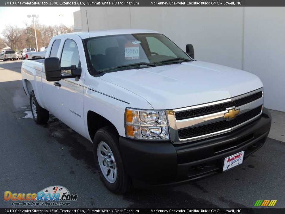 2010 Chevrolet Silverado 1500 Extended Cab Summit White / Dark Titanium Photo #7