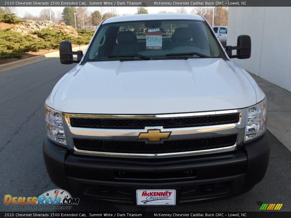 2010 Chevrolet Silverado 1500 Extended Cab Summit White / Dark Titanium Photo #8