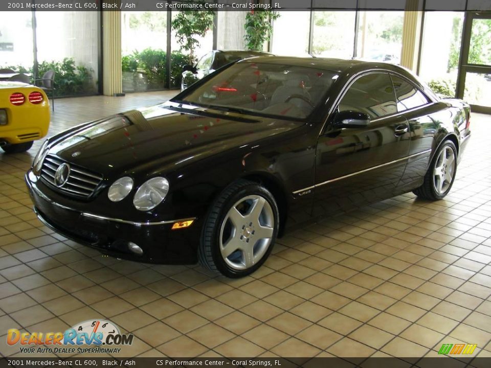 2001 Mercedes-Benz CL 600 Black / Ash Photo #1
