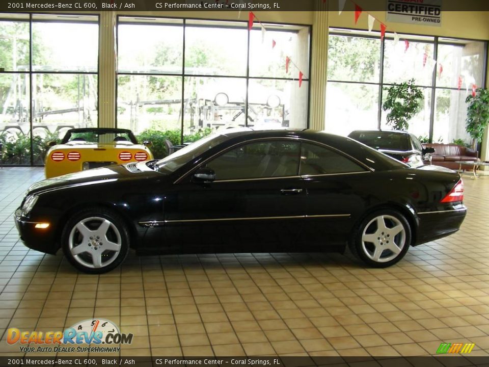 2001 Mercedes-Benz CL 600 Black / Ash Photo #2