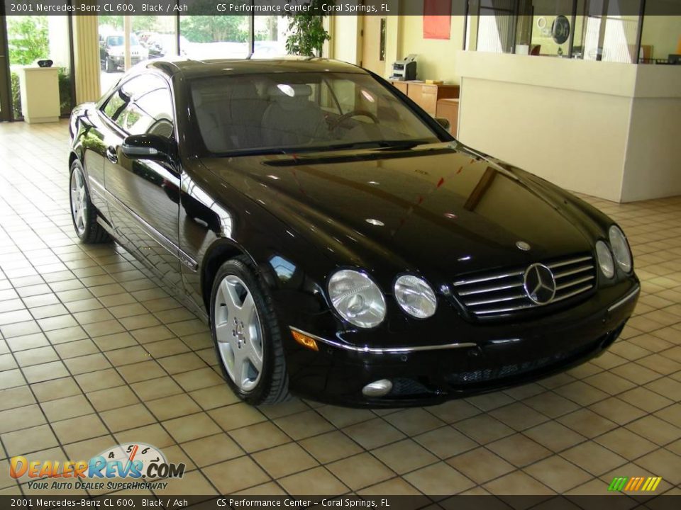 2001 Mercedes-Benz CL 600 Black / Ash Photo #4