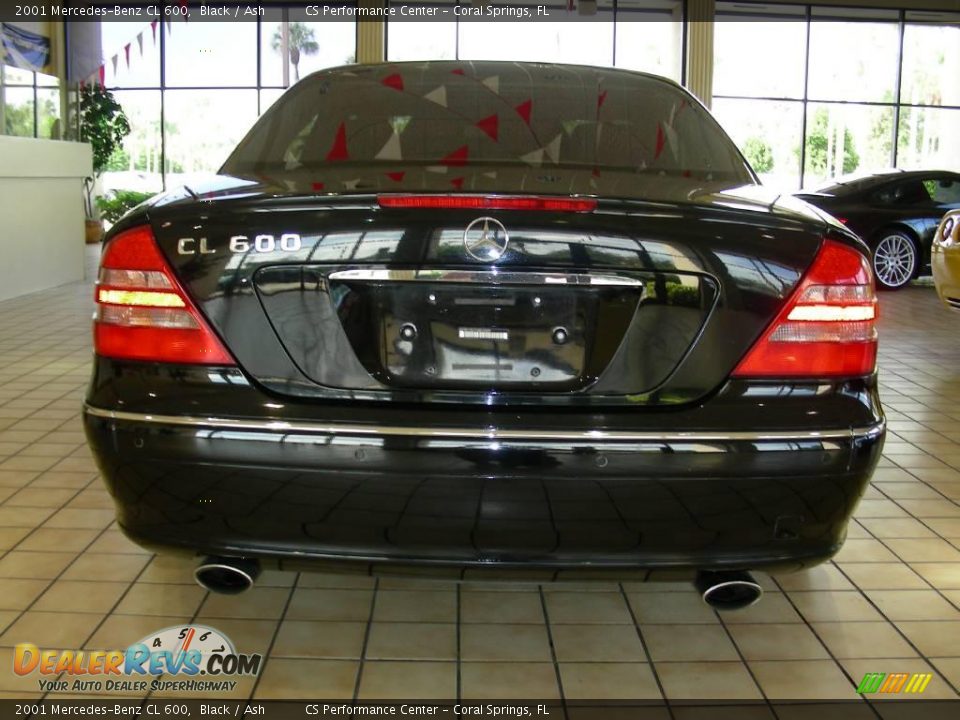 2001 Mercedes-Benz CL 600 Black / Ash Photo #5
