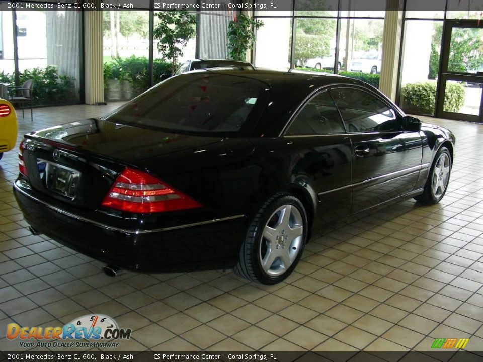 2001 Mercedes-Benz CL 600 Black / Ash Photo #6