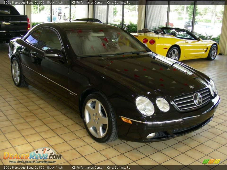 2001 Mercedes-Benz CL 600 Black / Ash Photo #8