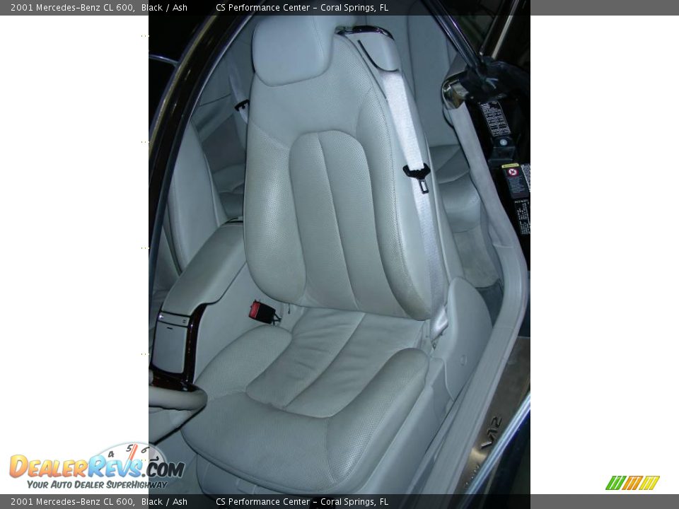2001 Mercedes-Benz CL 600 Black / Ash Photo #14