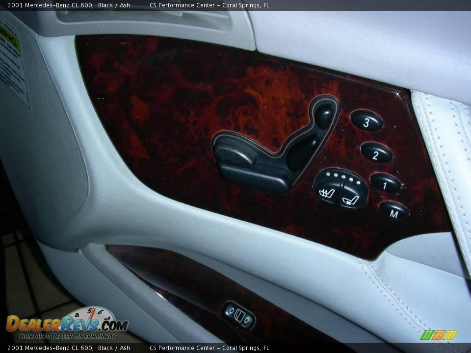 2001 Mercedes-Benz CL 600 Black / Ash Photo #18