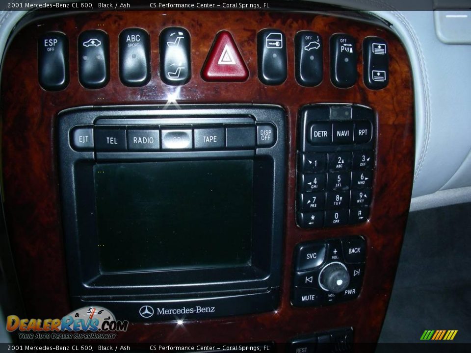 2001 Mercedes-Benz CL 600 Black / Ash Photo #20