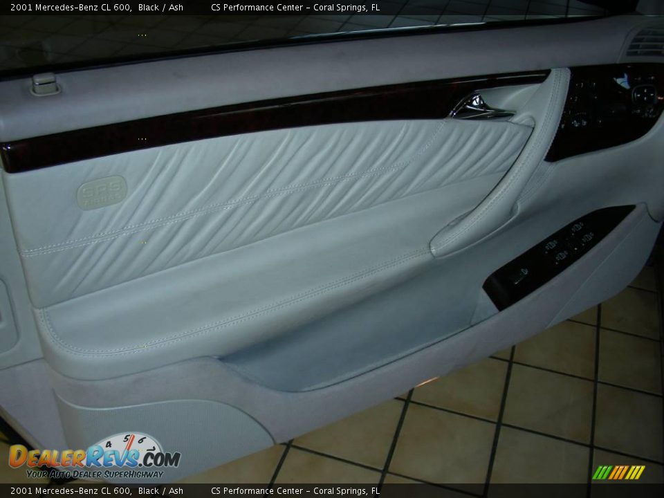 2001 Mercedes-Benz CL 600 Black / Ash Photo #25