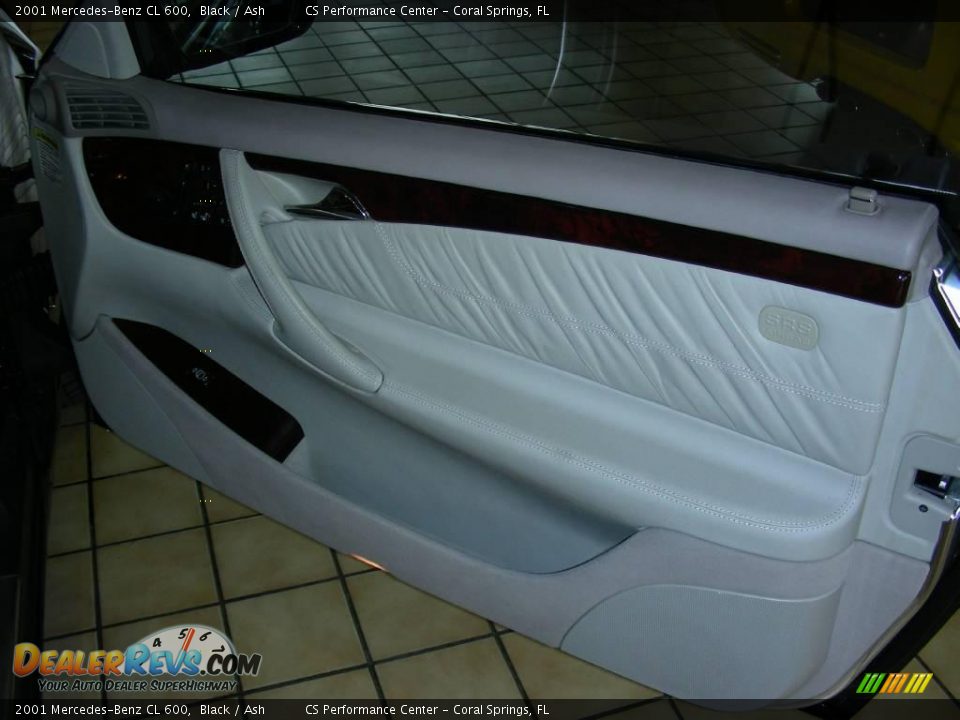 2001 Mercedes-Benz CL 600 Black / Ash Photo #26
