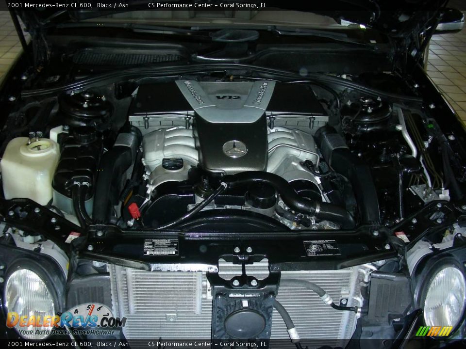 2001 Mercedes-Benz CL 600 Black / Ash Photo #28