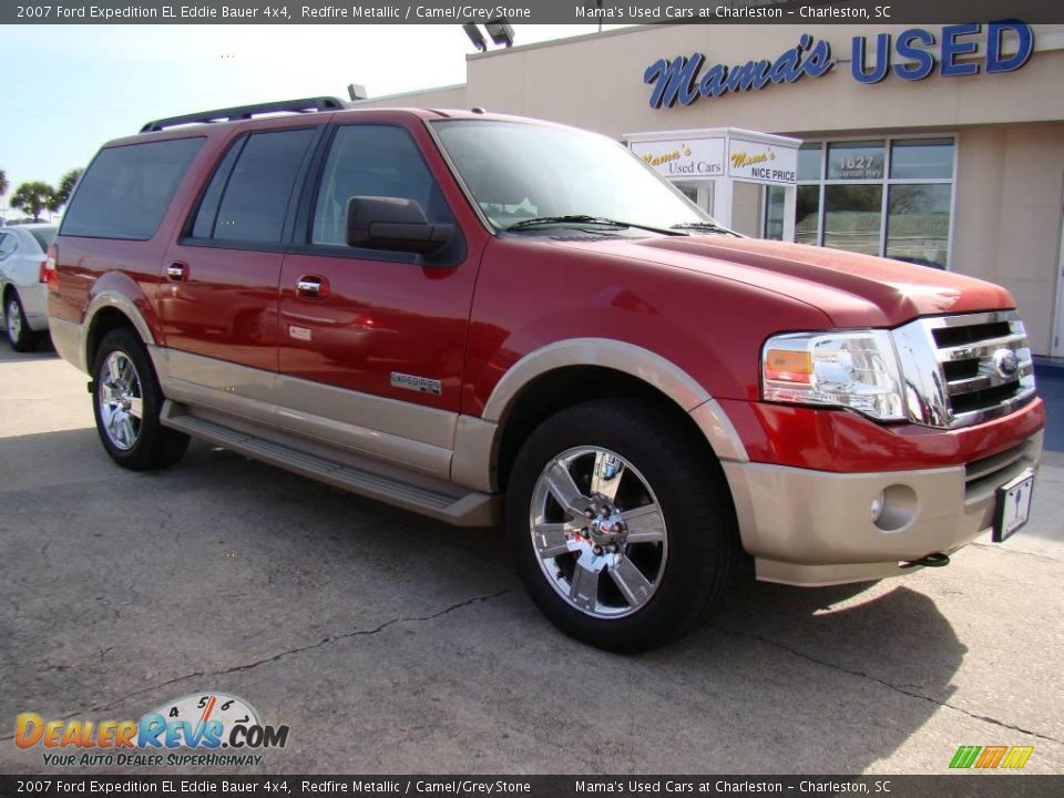 2007 Ford Expedition EL Eddie Bauer 4x4 Redfire Metallic / Camel/Grey Stone Photo #2