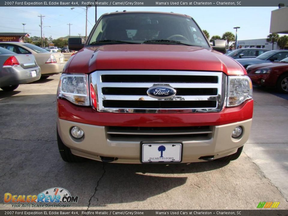 2007 Ford Expedition EL Eddie Bauer 4x4 Redfire Metallic / Camel/Grey Stone Photo #3