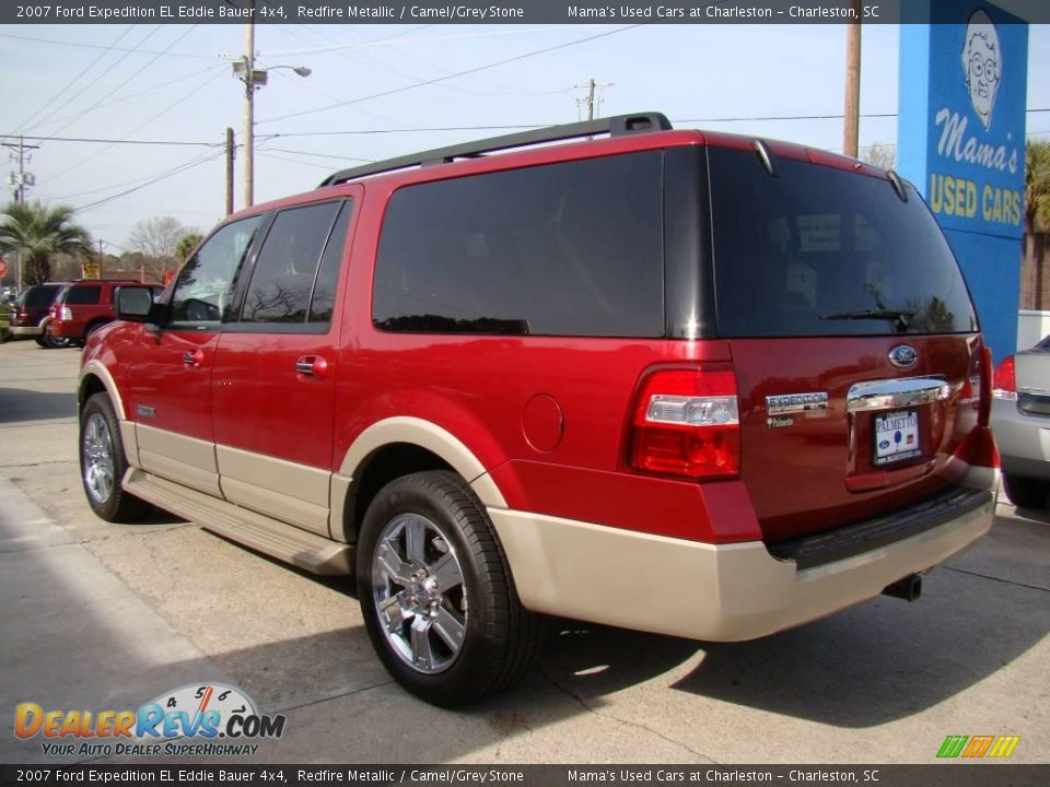 2007 Ford Expedition EL Eddie Bauer 4x4 Redfire Metallic / Camel/Grey Stone Photo #6