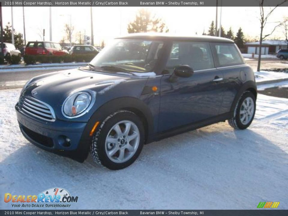 2010 Mini Cooper Hardtop Horizon Blue Metallic / Grey/Carbon Black Photo #1