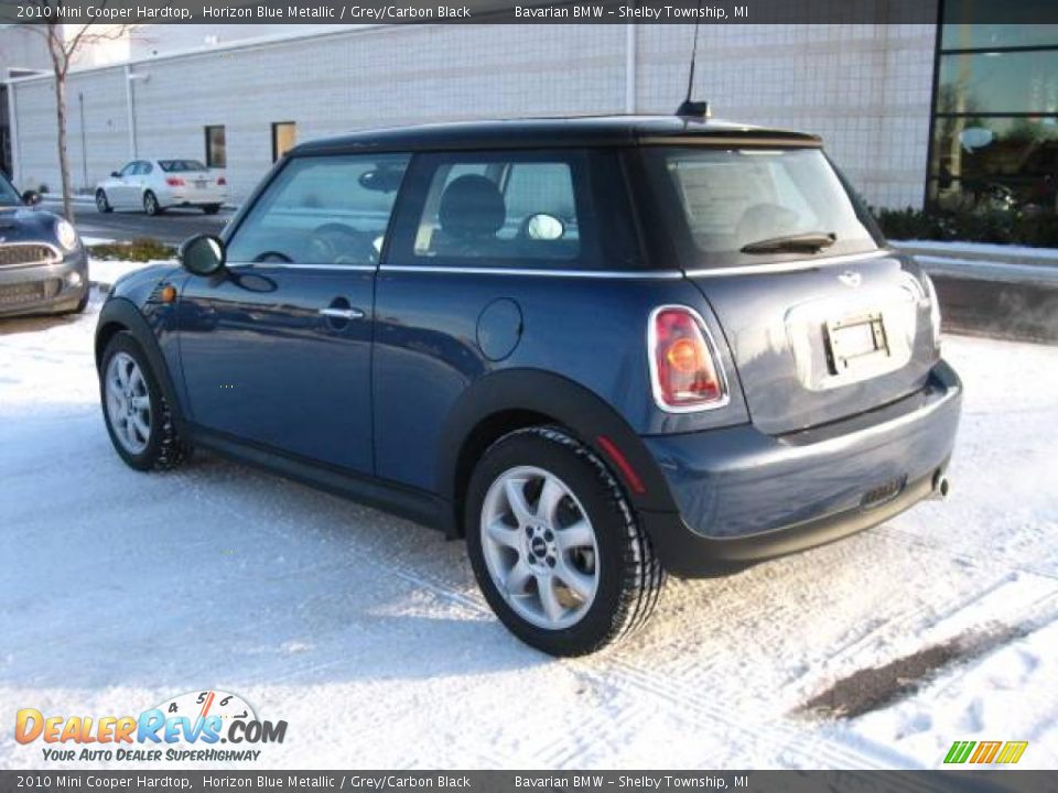 2010 Mini Cooper Hardtop Horizon Blue Metallic / Grey/Carbon Black Photo #3