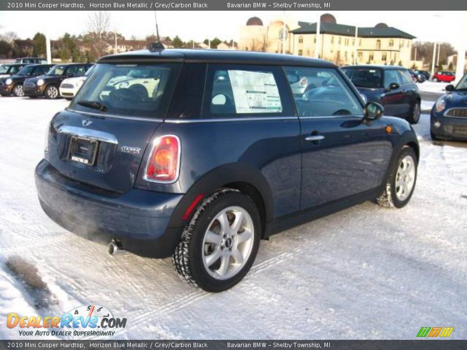 2010 Mini Cooper Hardtop Horizon Blue Metallic / Grey/Carbon Black Photo #5