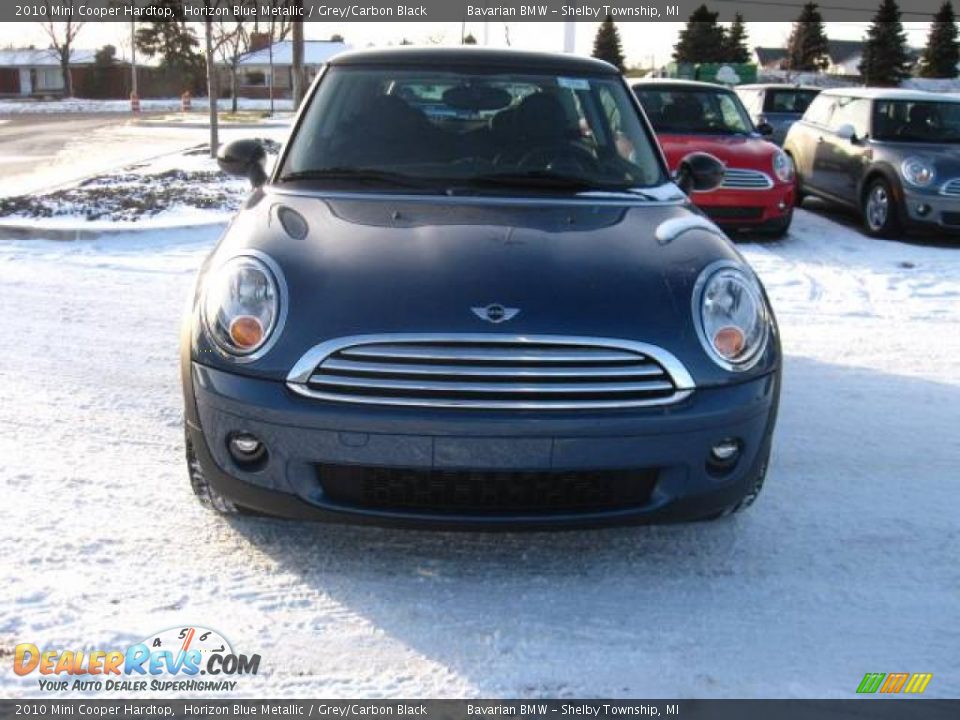2010 Mini Cooper Hardtop Horizon Blue Metallic / Grey/Carbon Black Photo #8