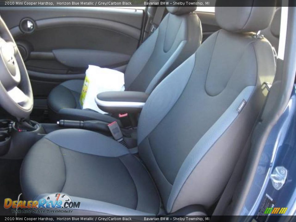 2010 Mini Cooper Hardtop Horizon Blue Metallic / Grey/Carbon Black Photo #10