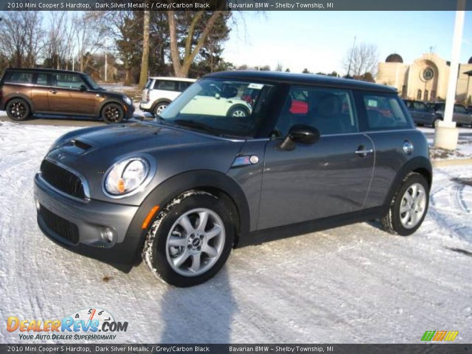 2010 Mini Cooper S Hardtop Dark Silver Metallic / Grey/Carbon Black Photo #1