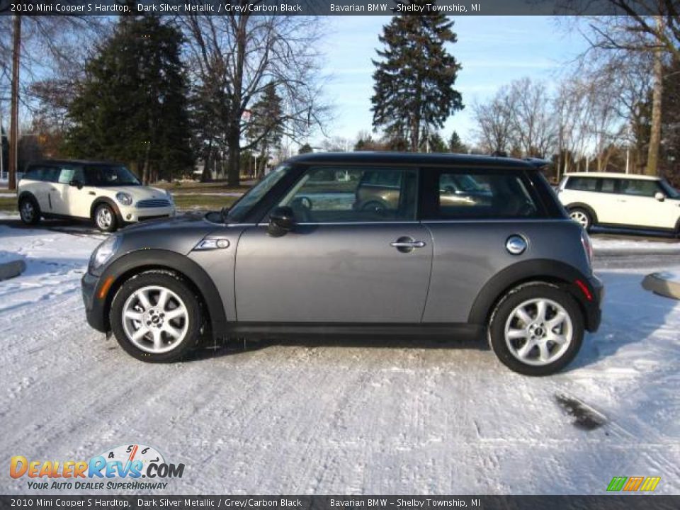 2010 Mini Cooper S Hardtop Dark Silver Metallic / Grey/Carbon Black Photo #2