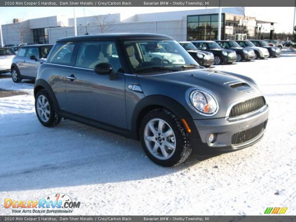 2010 Mini Cooper S Hardtop Dark Silver Metallic / Grey/Carbon Black Photo #7