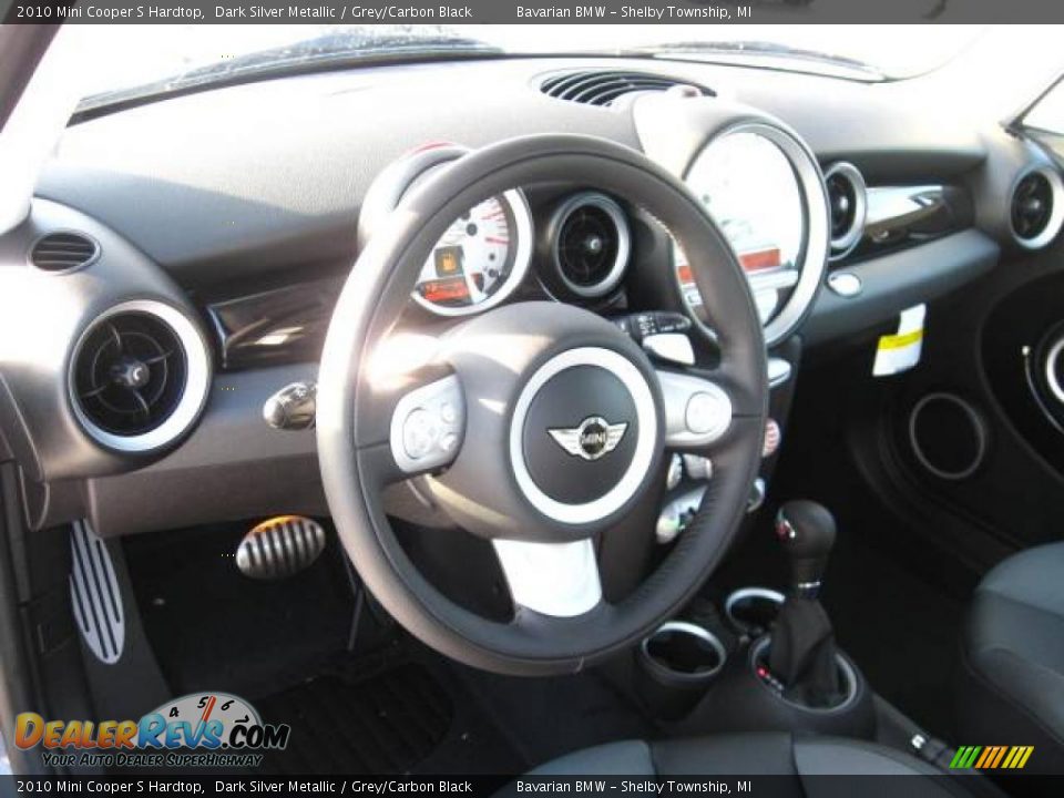 2010 Mini Cooper S Hardtop Dark Silver Metallic / Grey/Carbon Black Photo #9