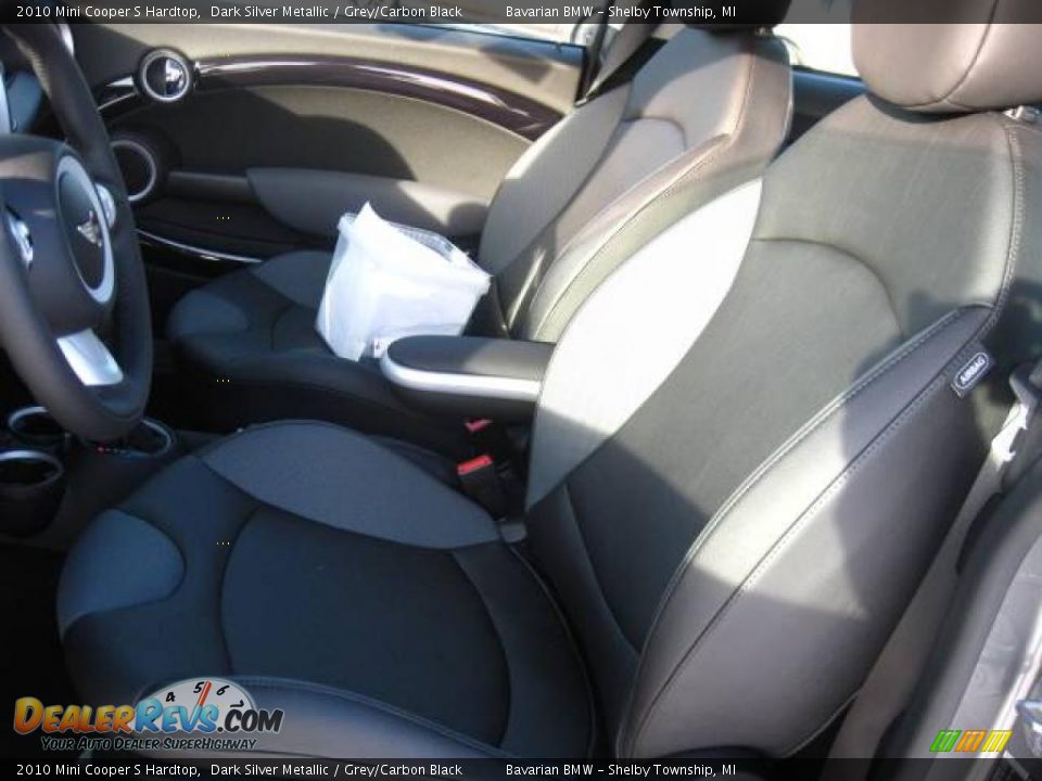 2010 Mini Cooper S Hardtop Dark Silver Metallic / Grey/Carbon Black Photo #10