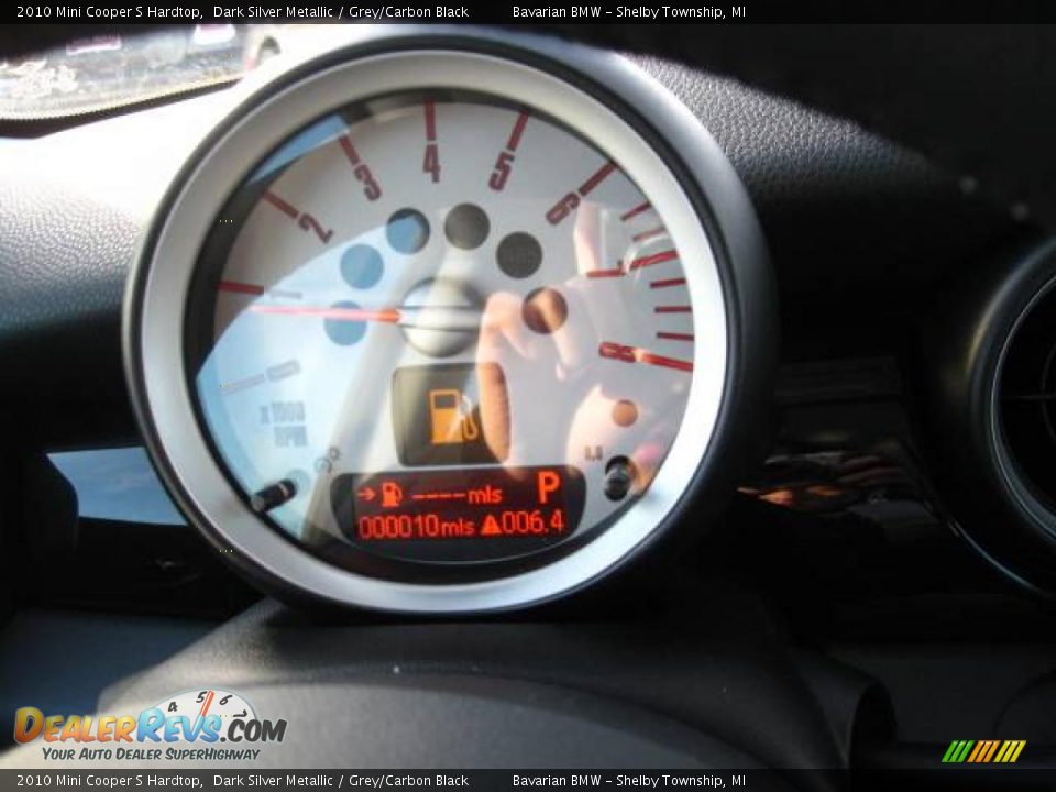 2010 Mini Cooper S Hardtop Dark Silver Metallic / Grey/Carbon Black Photo #17