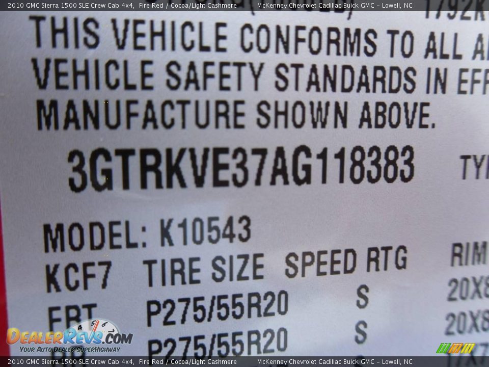 2010 GMC Sierra 1500 SLE Crew Cab 4x4 Fire Red / Cocoa/Light Cashmere Photo #12