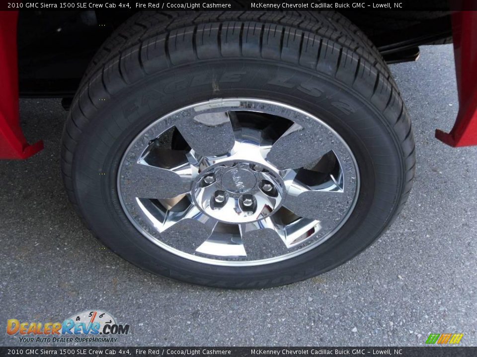 2010 GMC Sierra 1500 SLE Crew Cab 4x4 Fire Red / Cocoa/Light Cashmere Photo #15