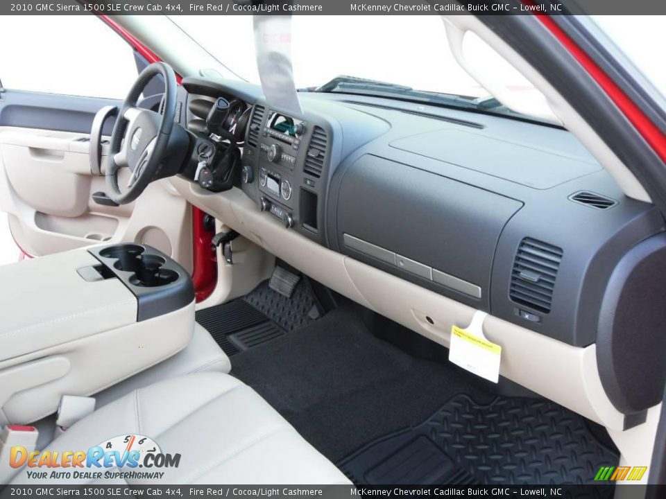 2010 GMC Sierra 1500 SLE Crew Cab 4x4 Fire Red / Cocoa/Light Cashmere Photo #18