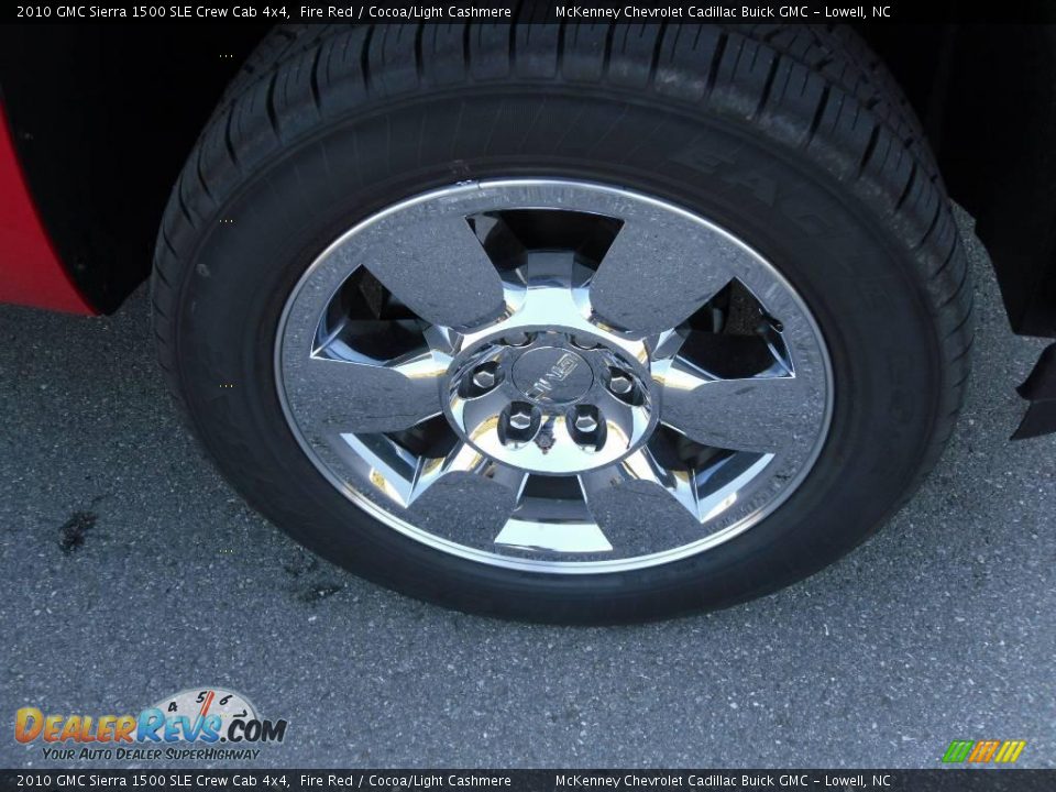 2010 GMC Sierra 1500 SLE Crew Cab 4x4 Fire Red / Cocoa/Light Cashmere Photo #20